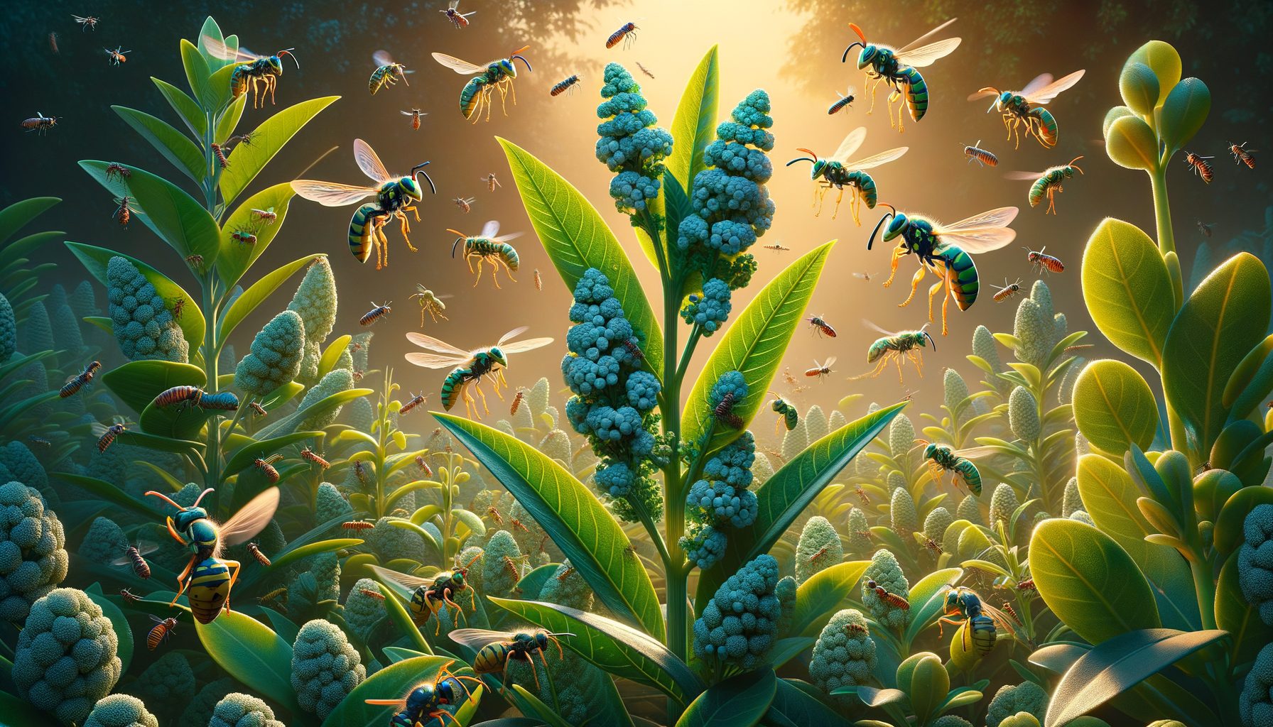 Interacties tussen laurierplanten en parasitaire wespen: Het in balans houden van schadelijke insectenpopulaties